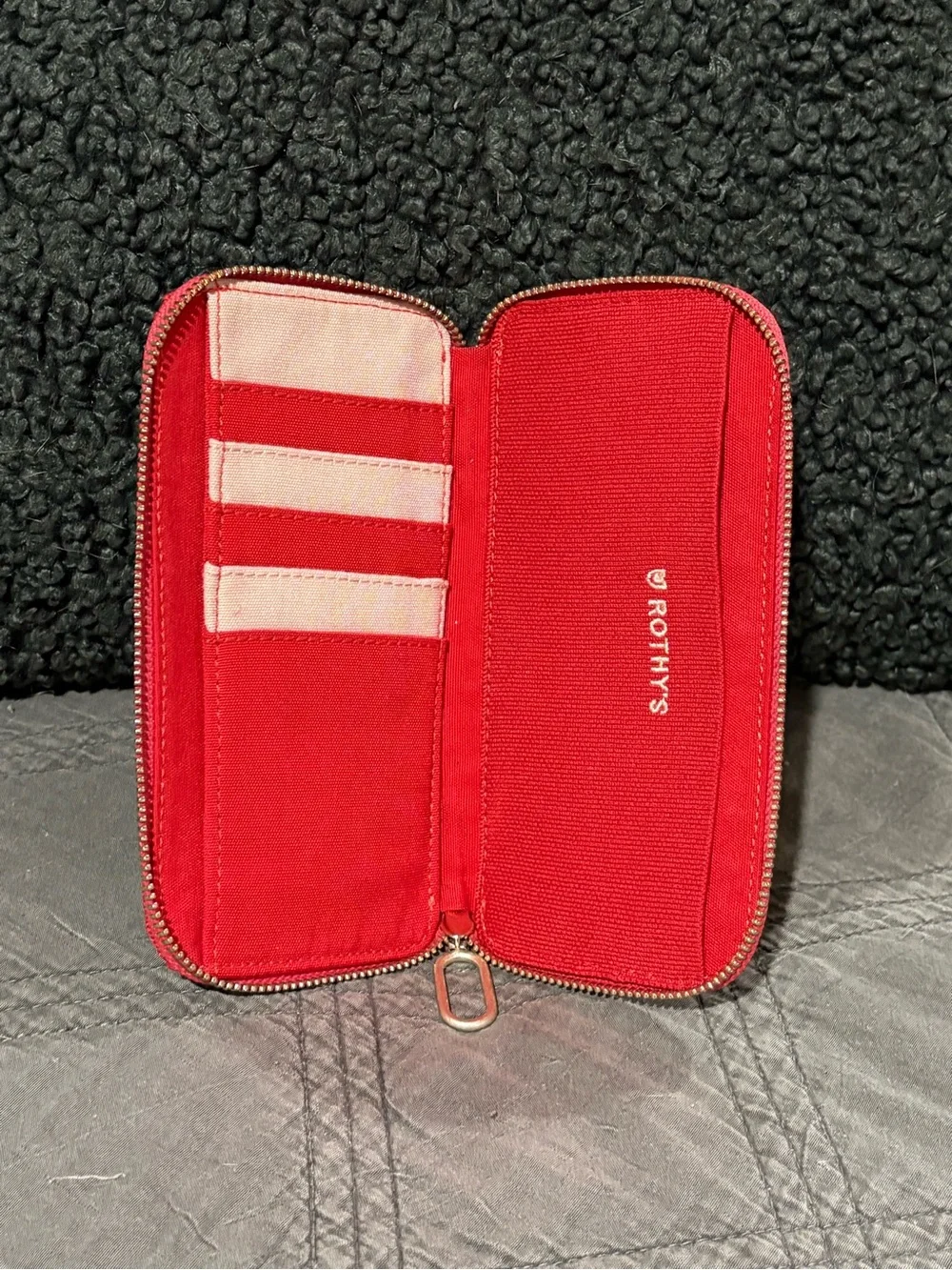 ROTHYS red zip wallet